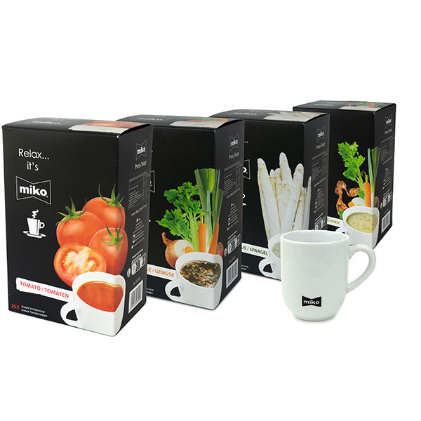 PRESS SOUP ASSORTM MIKO 4X20 + MUG