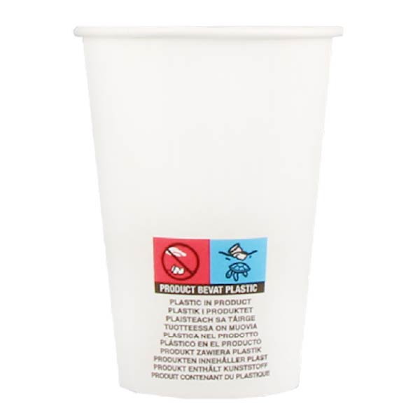 Automatenbeker Karton Wit 180ml