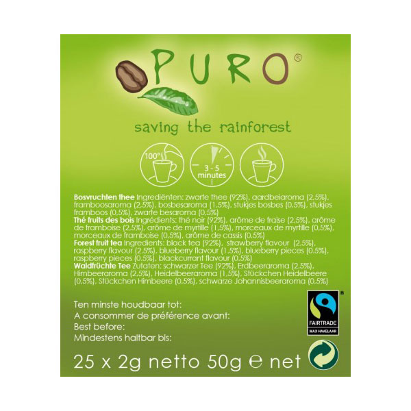 TEA PURO F/T FOREST FRUIT 25X2g