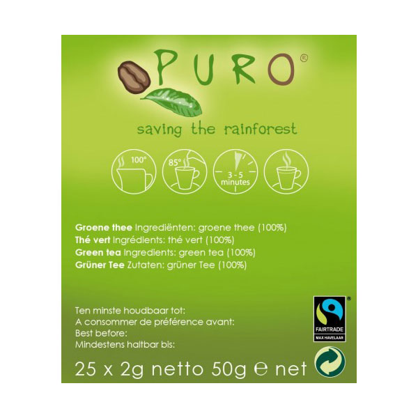 TEA PURO F/T GREEN 25X2g