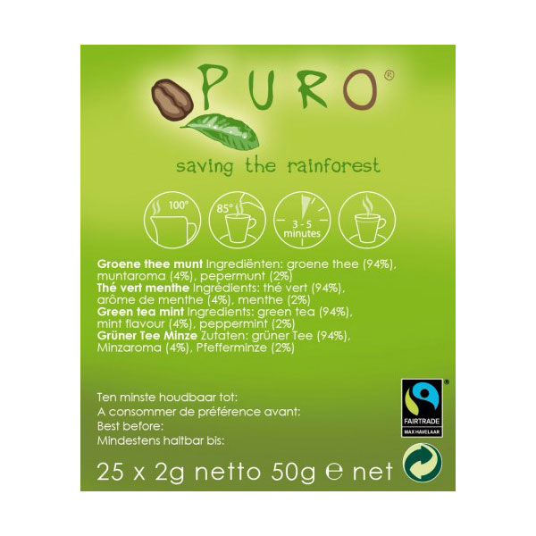 TEA PURO F/T MINT 25X2g