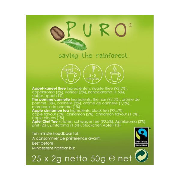TEA PURO F/T APPLE-CINNAMON 25X2g