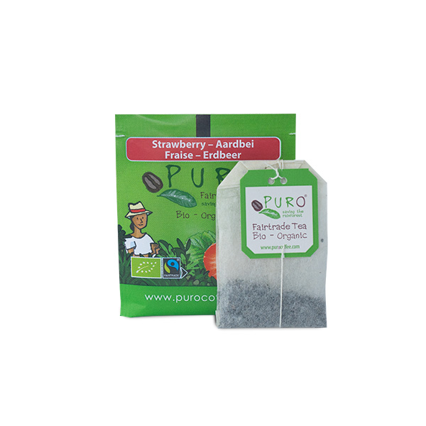 TEA PURO F/T ORG STRAWBERRY 25X1,5G