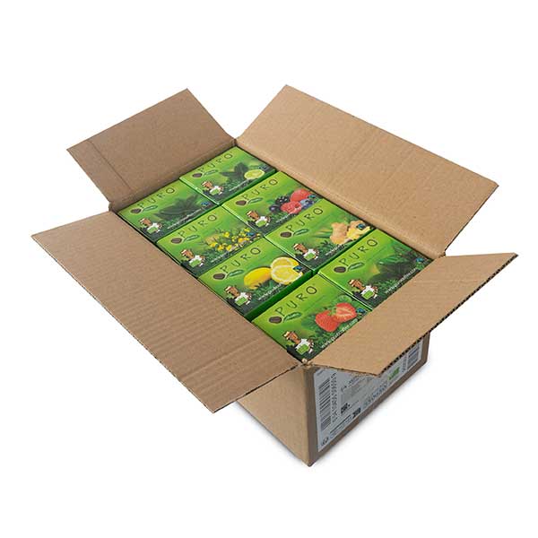 TEA PURO F/T ORG ASSORTIMENT 8X25 PCS